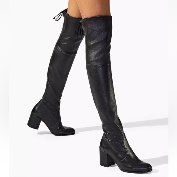 Stuart Weitzman Shoes - NIB Stuart Weitzman GENNA 60 CITY BOOT Over The Knee Block Heel Black
